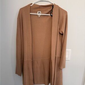 Anne Klein Tan Open Cardigan